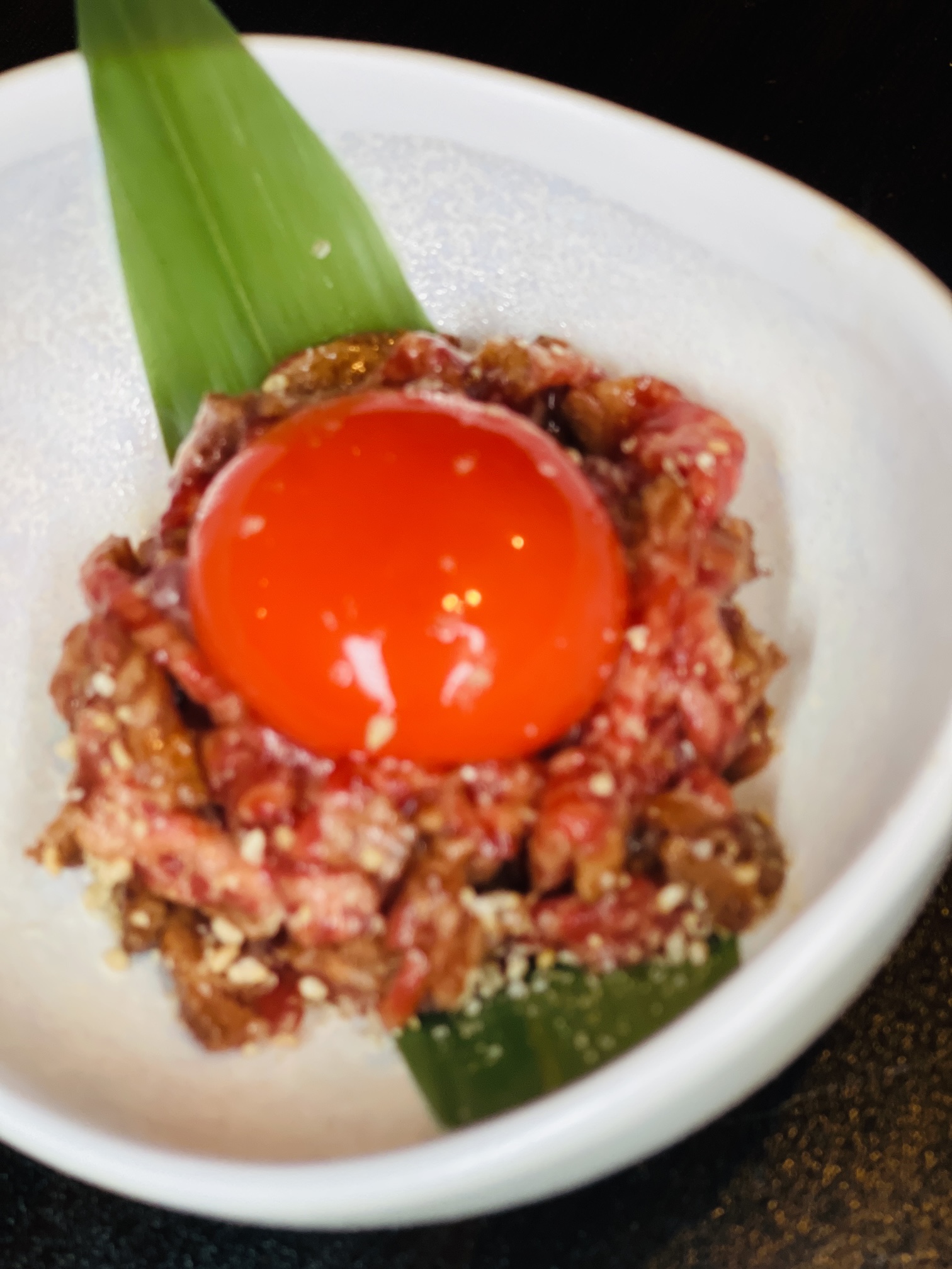 特選卵の和牛ユッケの料理写真